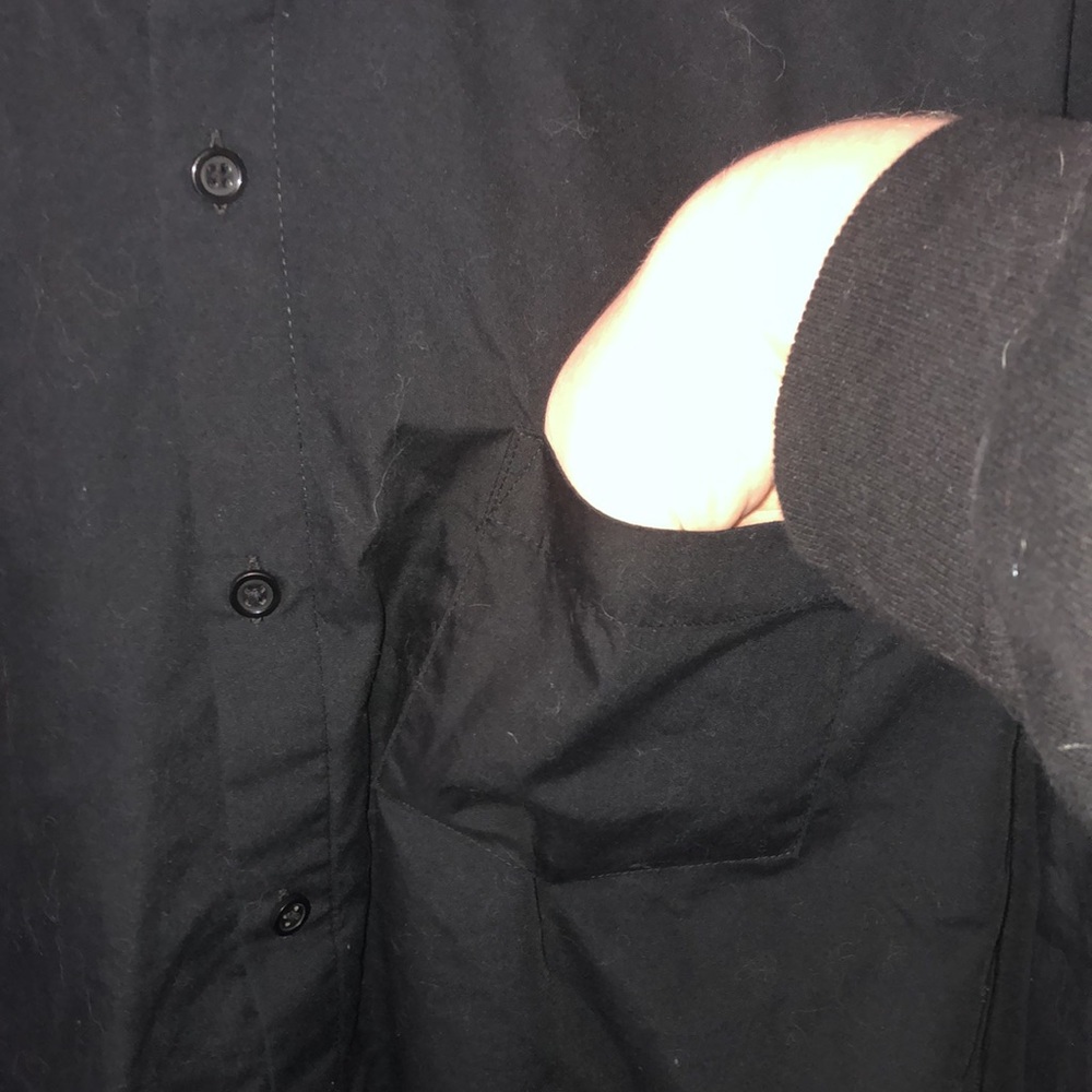 Port Authority Black Button Down Unisex Long Sleeve Classic Cotton/Poly Blend - Picture 4 of 7